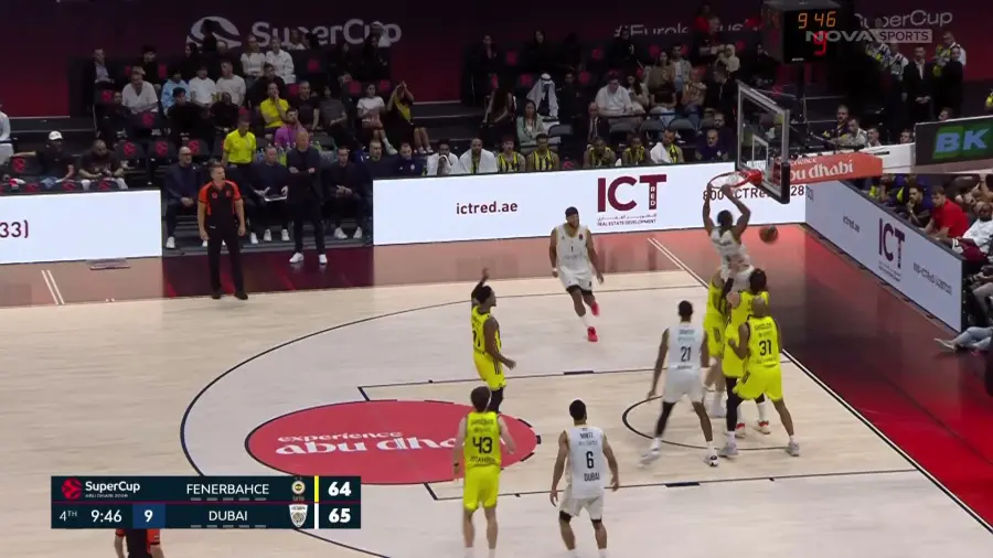 Φενέρμπαχτσε – Ντουμπάϊ 85-77: Με κεφάτο τον Χόρτον-Τάκερ στην τρίτη θέση η ομάδα του Σάρας