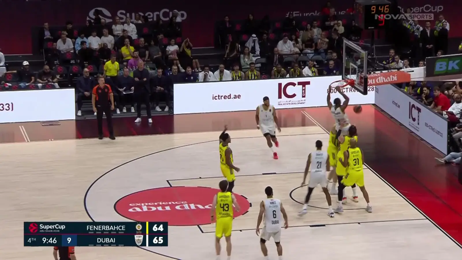 Φενέρμπαχτσε – Ντουμπάϊ 85-77: Με κεφάτο τον Χόρτον-Τάκερ στην τρίτη θέση η ομάδα του Σάρας
