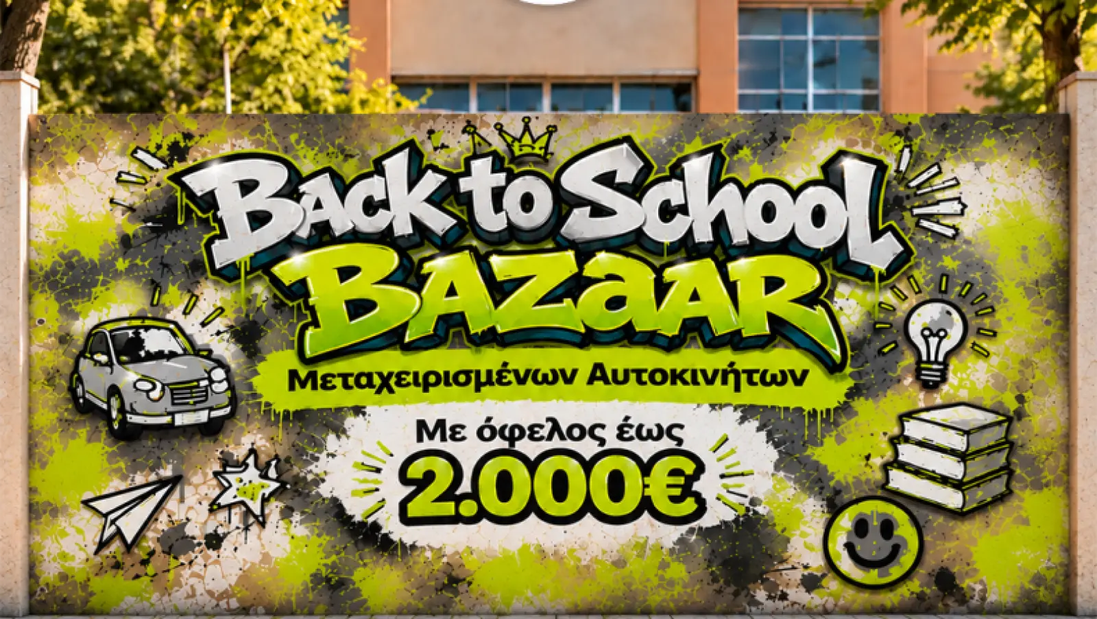 Back to School Bazaar Μεταχειρισμένων Αυτοκινήτων Stock Center με όφελος έως 2.000€.