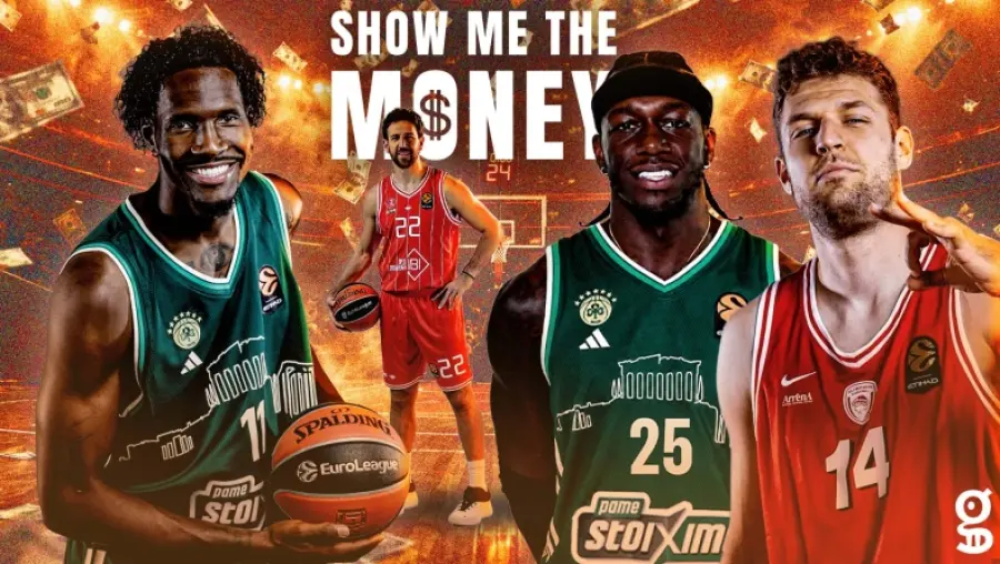 EuroLeague 2026-27: Τα 6 από τα 10 κορυφαία συμβόλαια ανήκουν σε Παναθηναϊκό και Ολυμπιακό