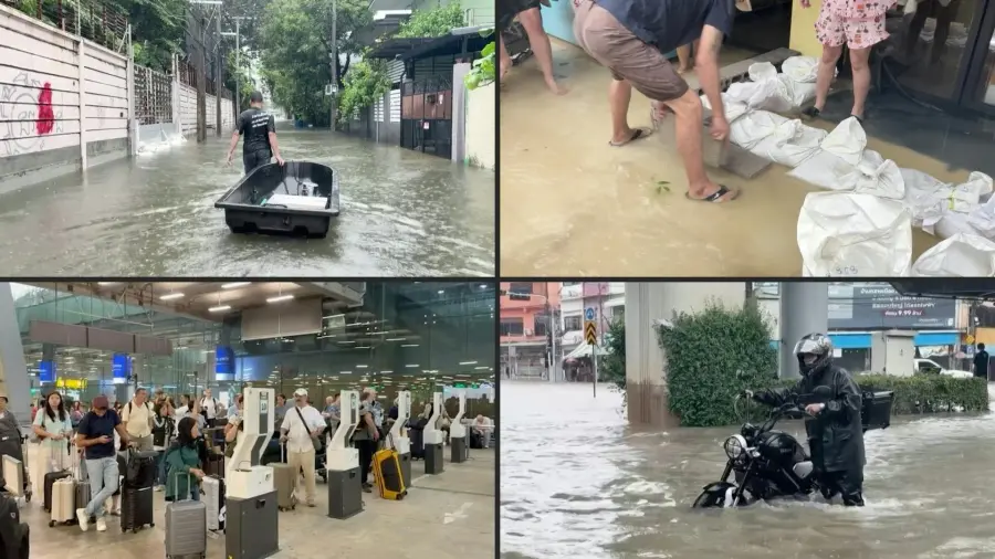 Πλημμύρες στην Μπανγκόκ – Πάνω από 300 χιλιοστά βροχής σε 48 ώρες
