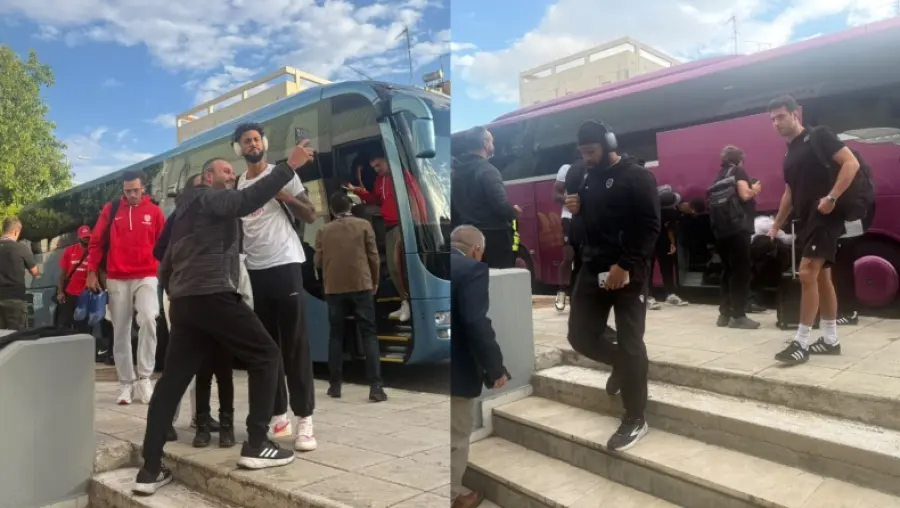 Ολυμπιακός - ΠΑΟΚ: Τα video του Gazzetta από τις αφίξεις των ομάδων