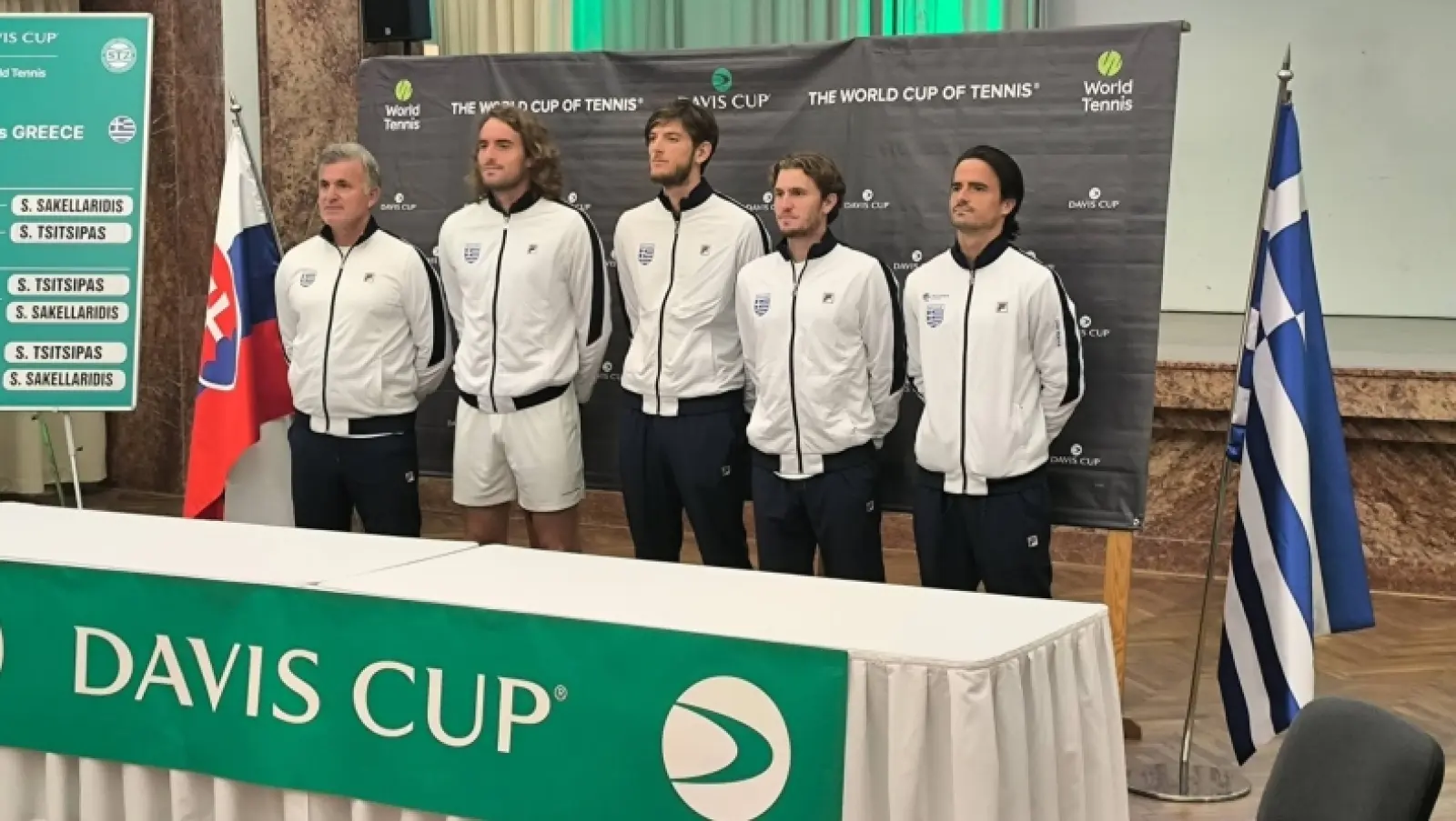 Davis Cup: Το πρόγραμμα της Ελλάδας με τη Σλοβακία στο Κόζιτσε